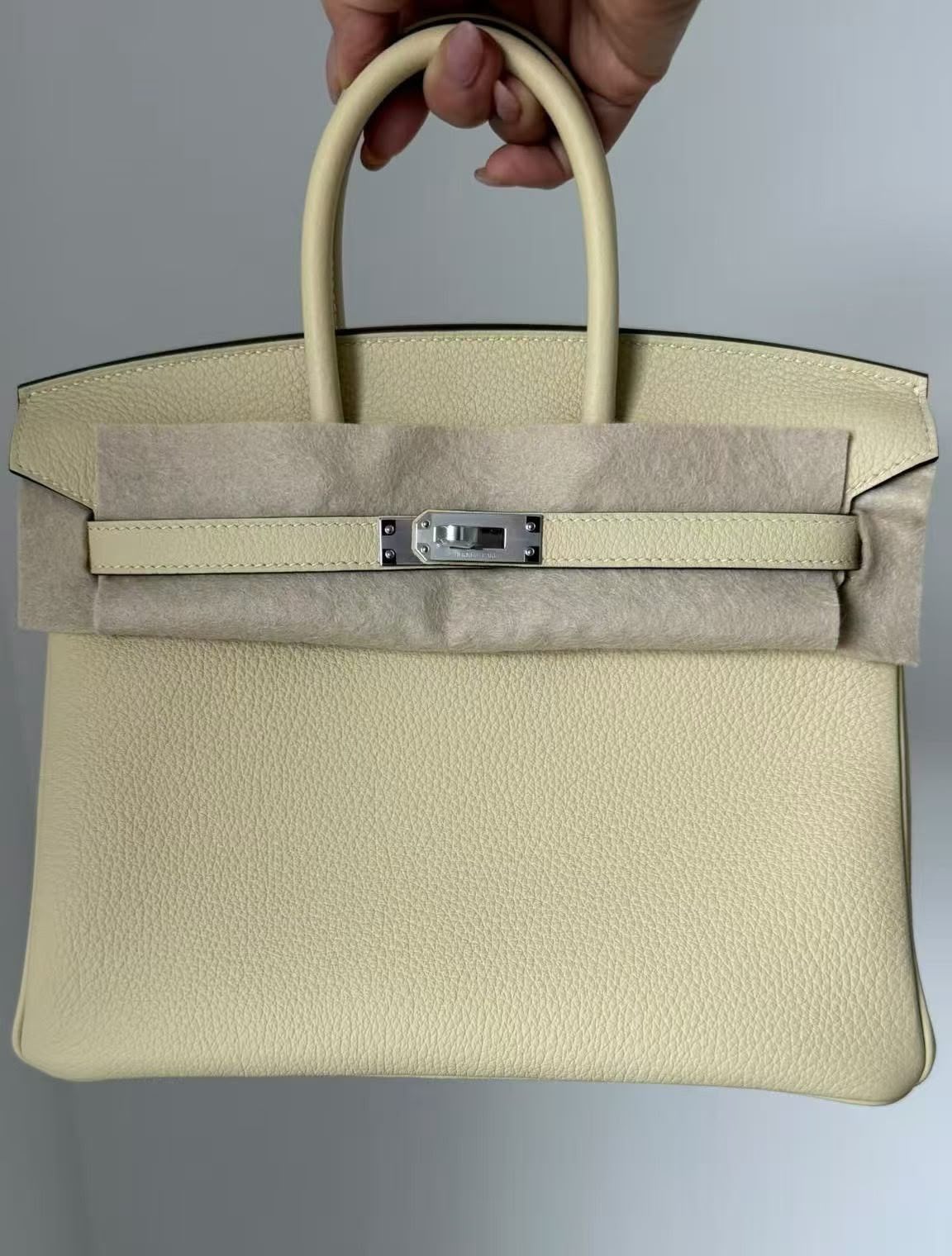Hermes Birkin 25 Vanilla in Togo Palladium hardware