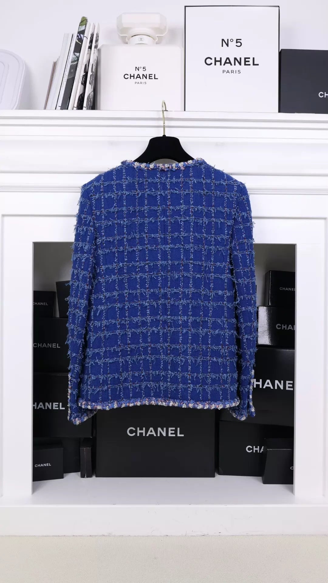 Chanel 23C blue tweed jacket