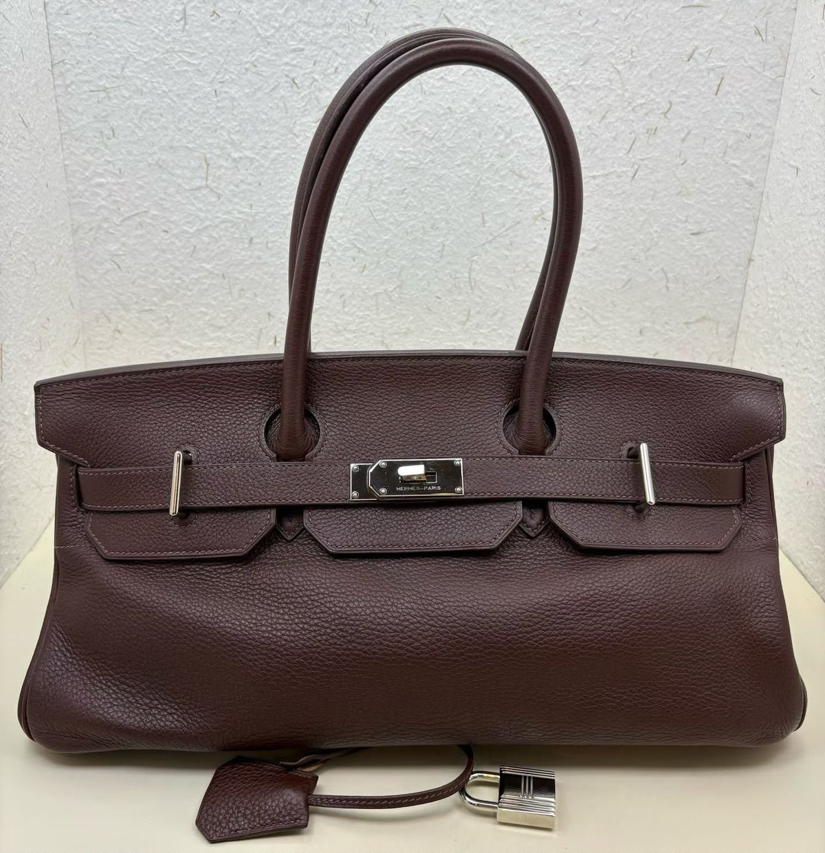 Hermes Birkin Shoulder 42 Terre TC Palladium hardware