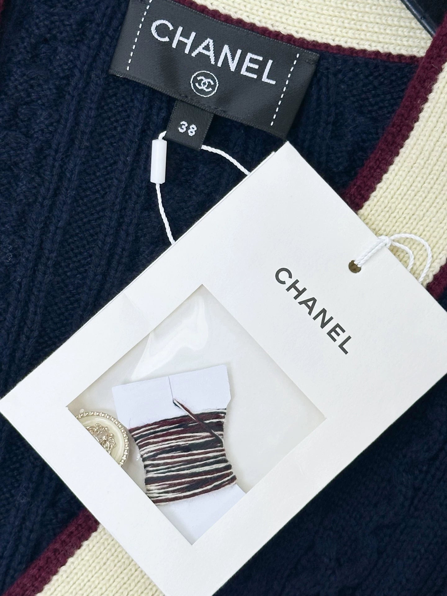 Chanel 26C navy blue cardigan