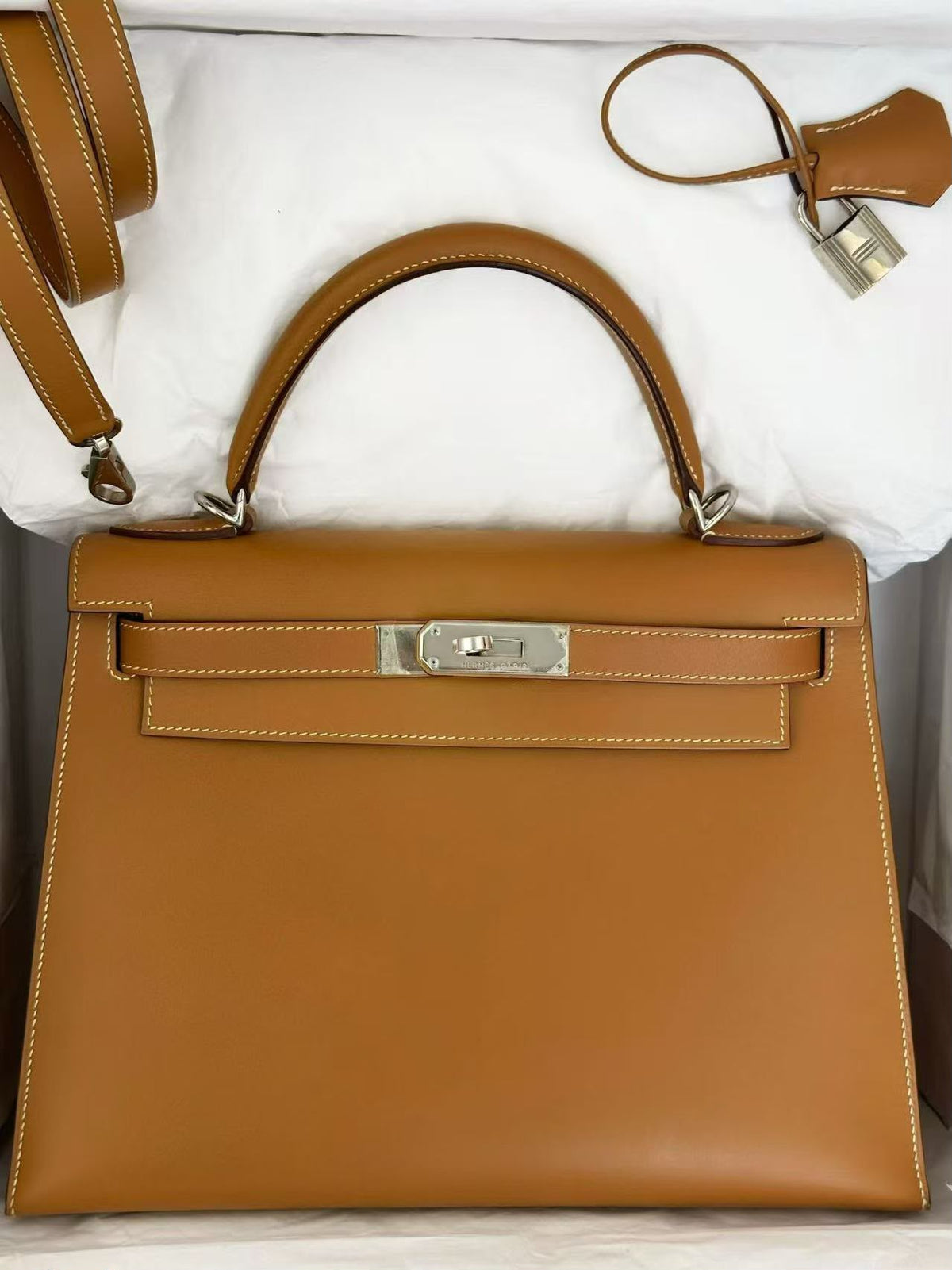 Hermes Kelly 28 chamonix palladium hardware