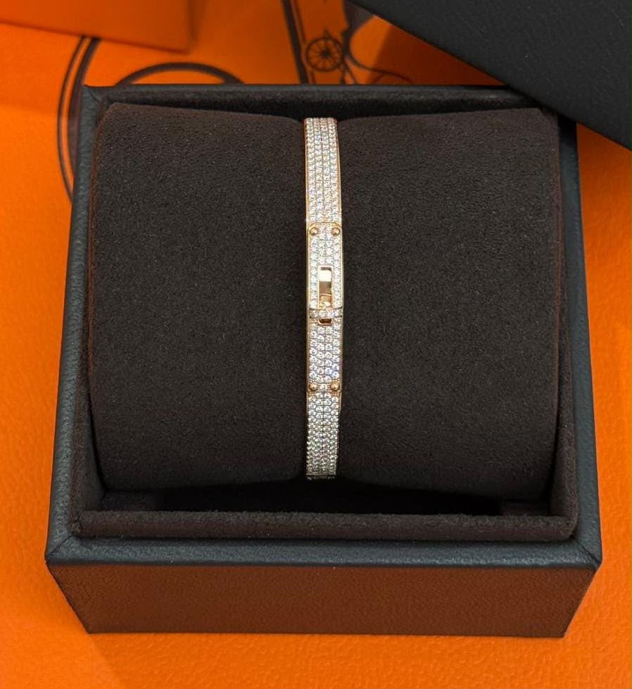 Hermes Kelly Bracelet Rose Gold / Full Diamond