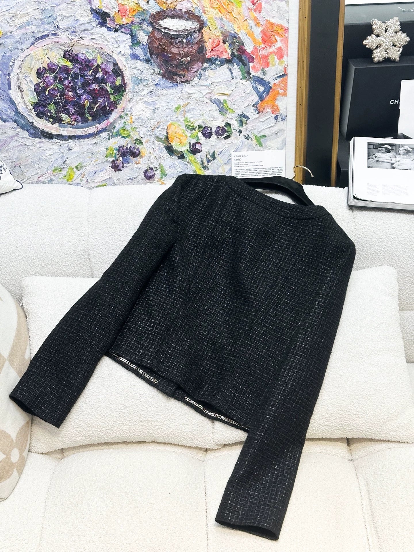 Chanel 24P Black and White Blazer