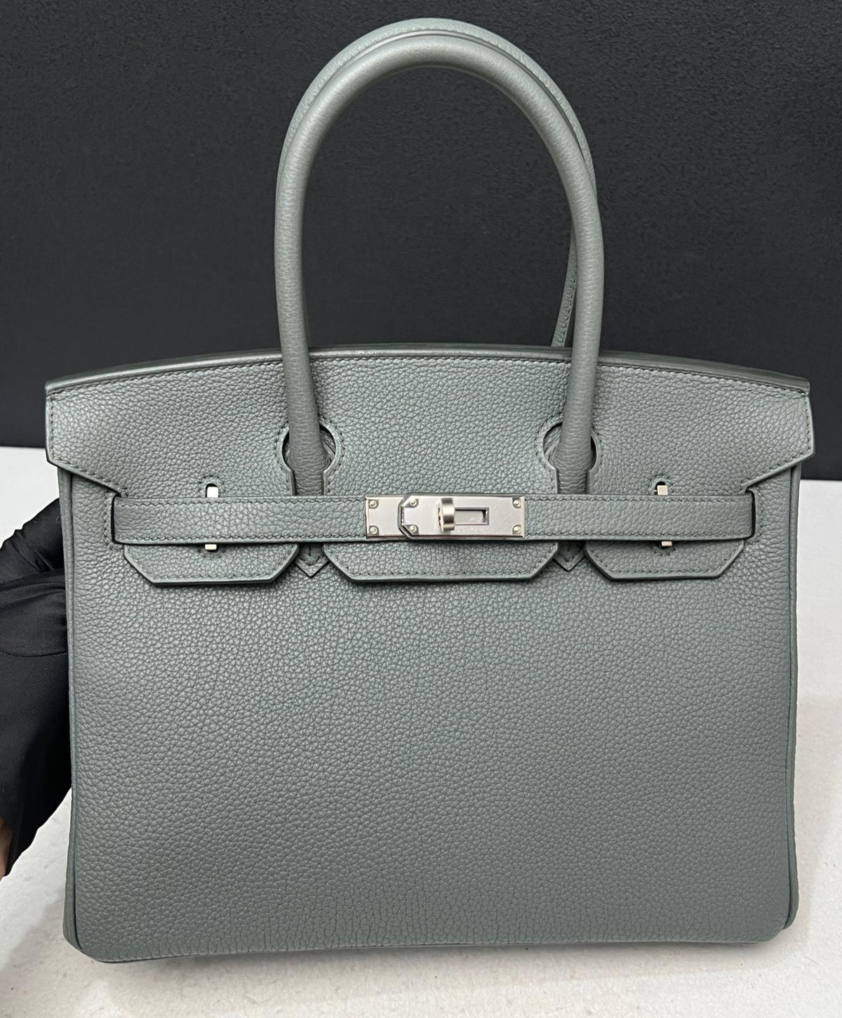Hermes Birkin 30 vert amande Togo Palladium hardware