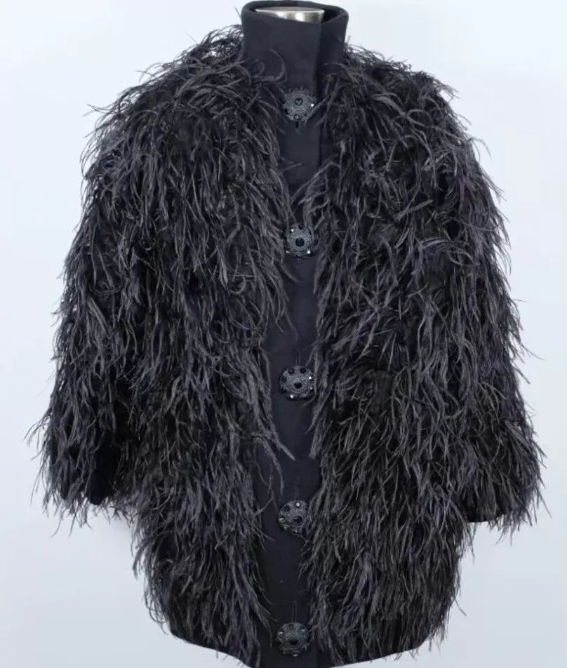 Chanel 08 Black Feather Jacket