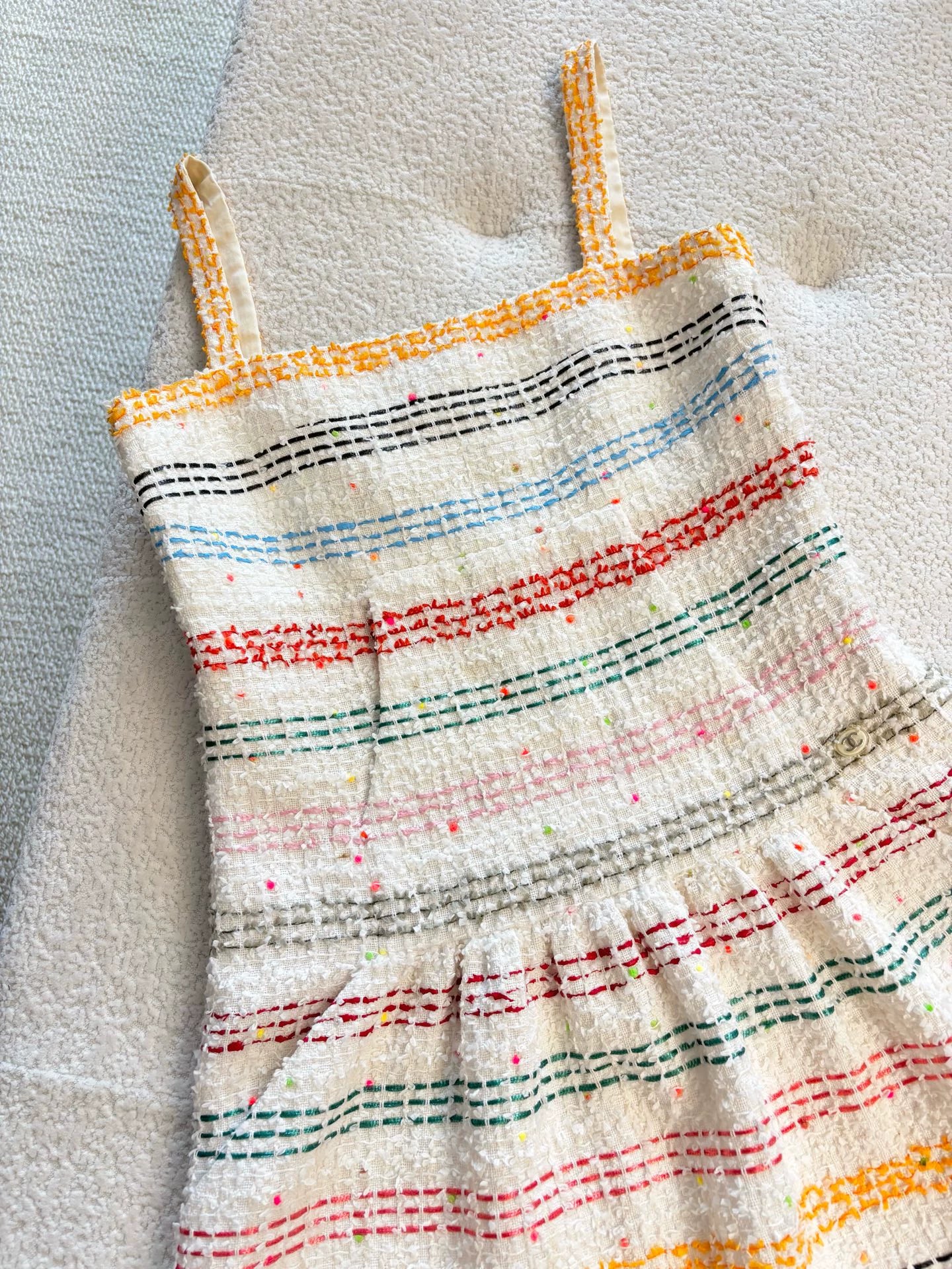 Chanel 19 Colorful Striped Slip Dress