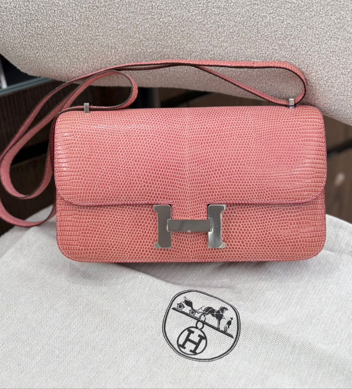 Hermes Constance Elan 5P Lizard Palladium hardware