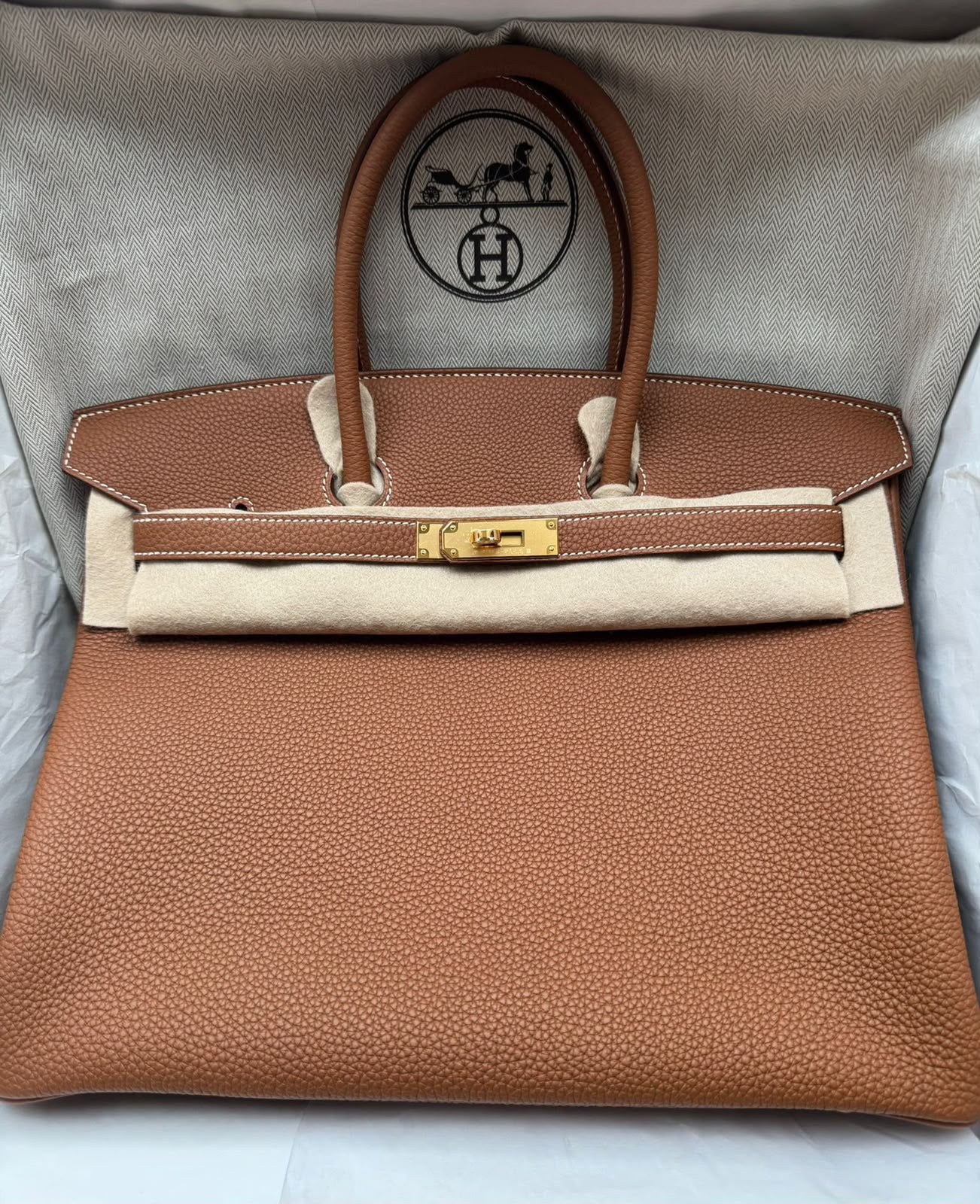 Hermes Birkin 35 Gold Togo gold hardware