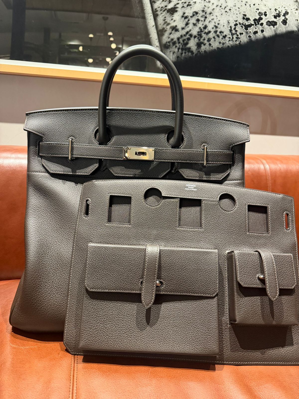 Hermès HAC 40 Haccess Black Togo Palladium hardware