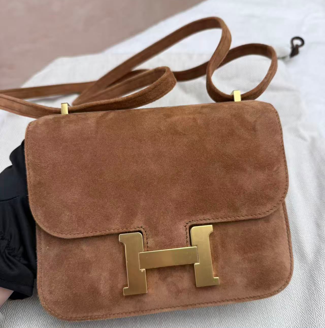 Hermes Constance 18 Ocre Doblis Gold hardware
