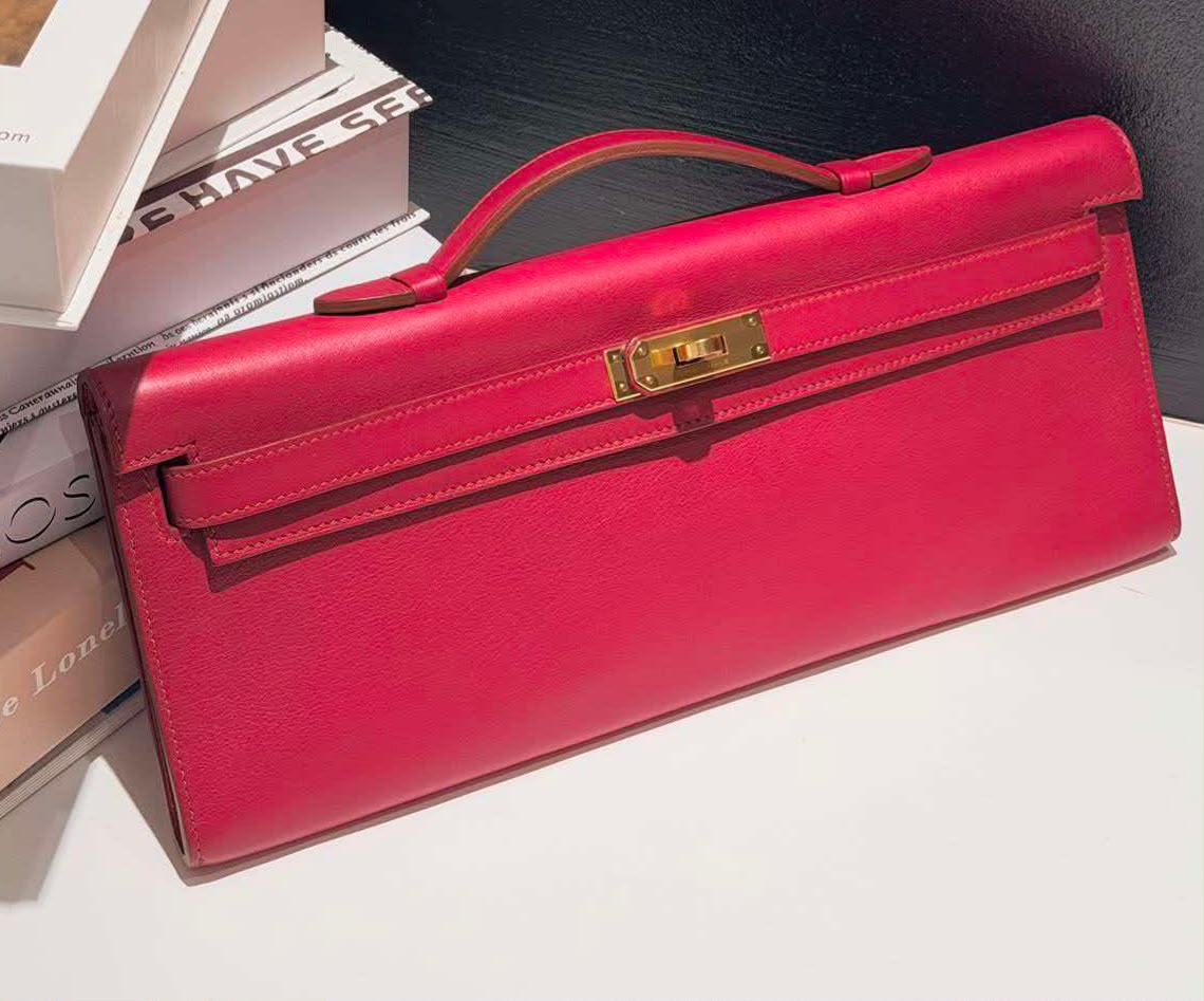 Hermes Kelly cut rouge grenat swift gold hardware