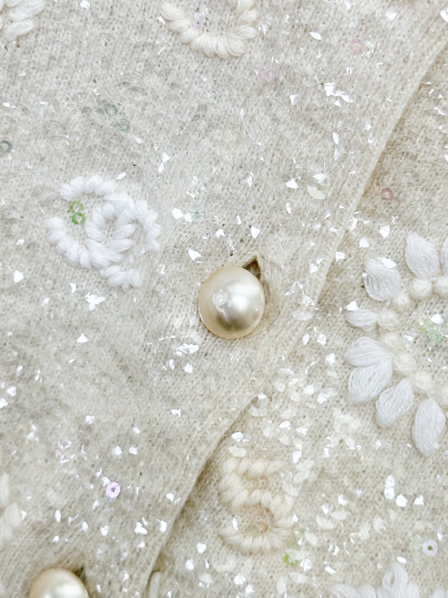 Chanel 21S white cardigan