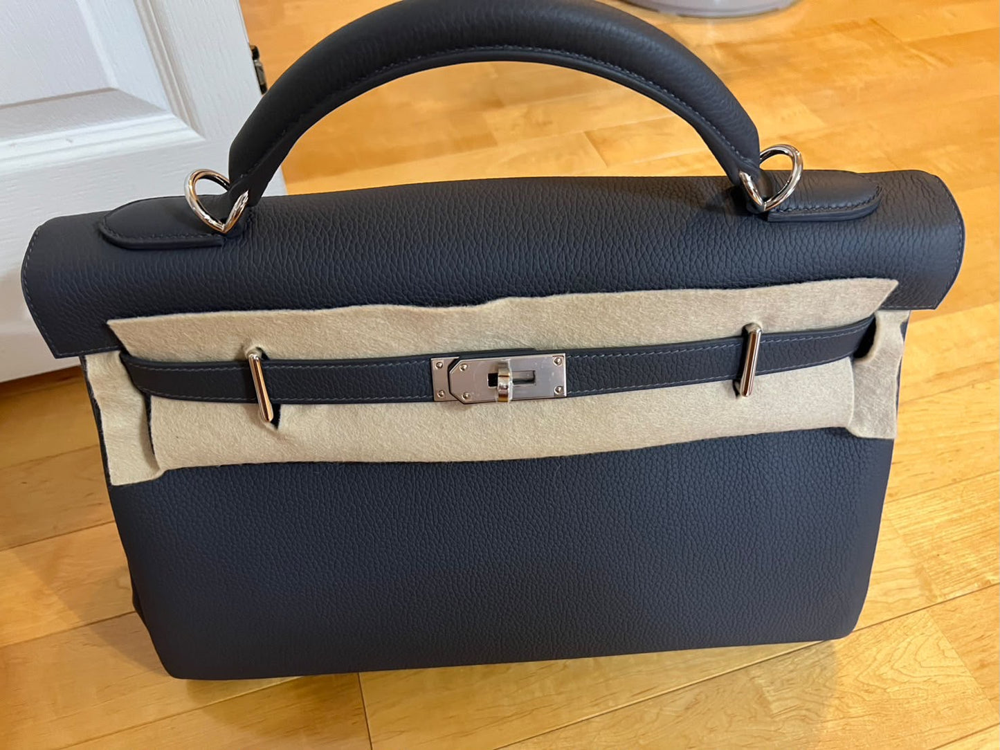 Hermes Kelly 42 Maxi Ardoise Togo Palladium hardware