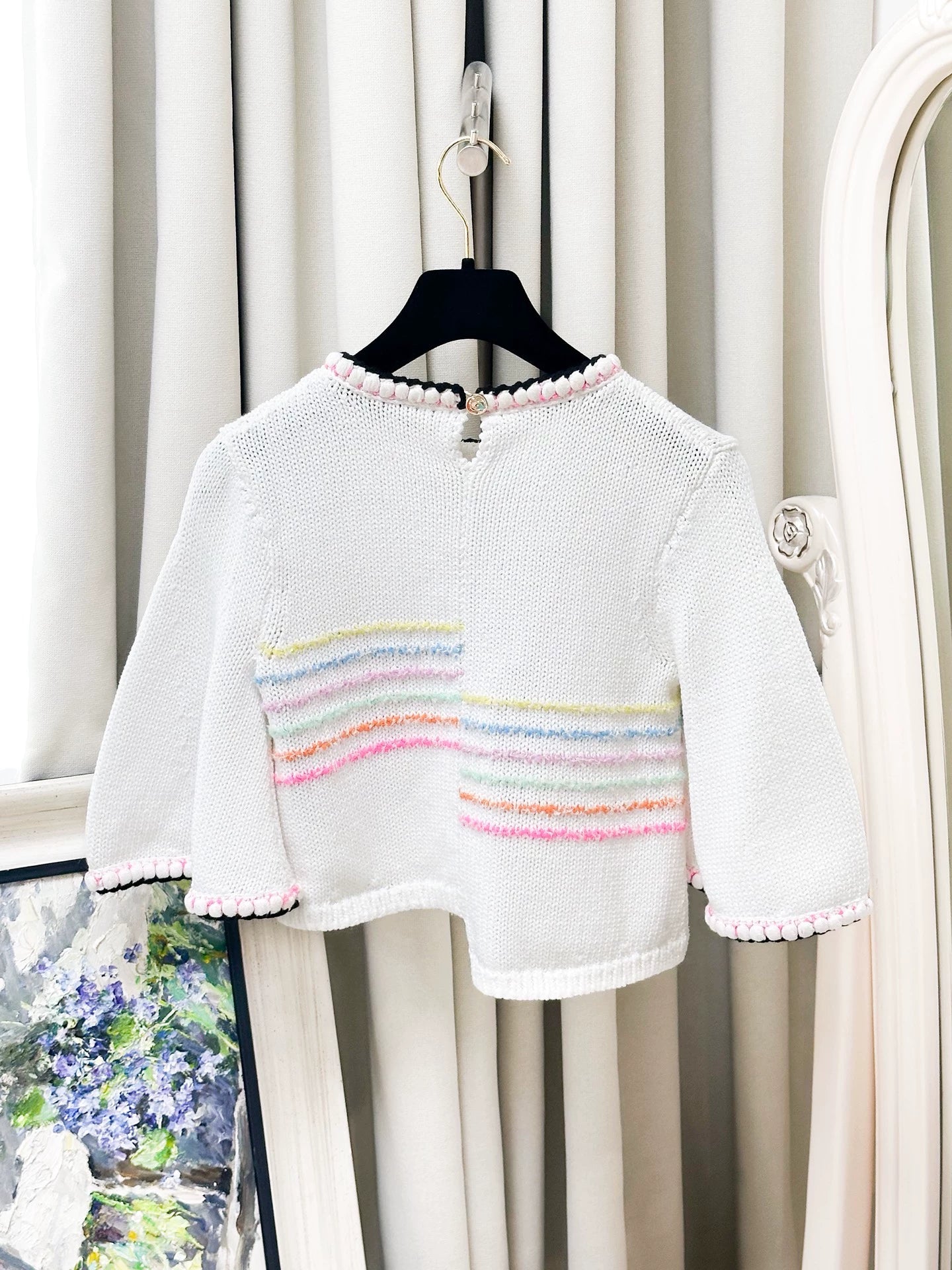 Chanel 24S white and colorful top