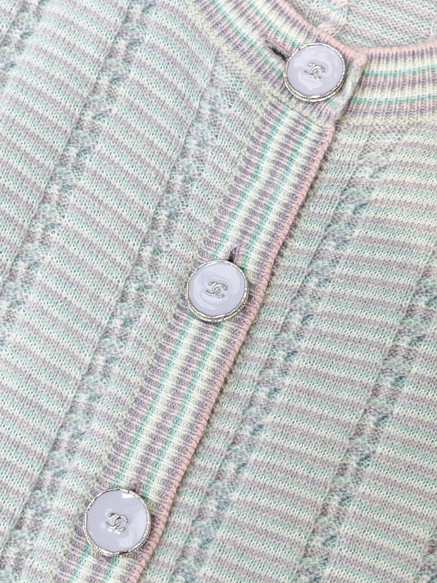 Chanel 25B Light blue cardigan