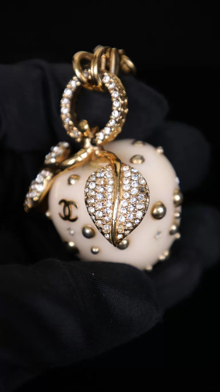 Chanel 06 Beige Apple Diamond Pendant Bracelet