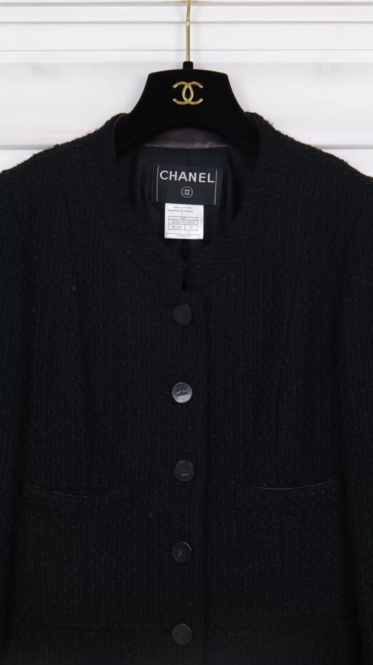 Chanel 01 black Camellia Jacket