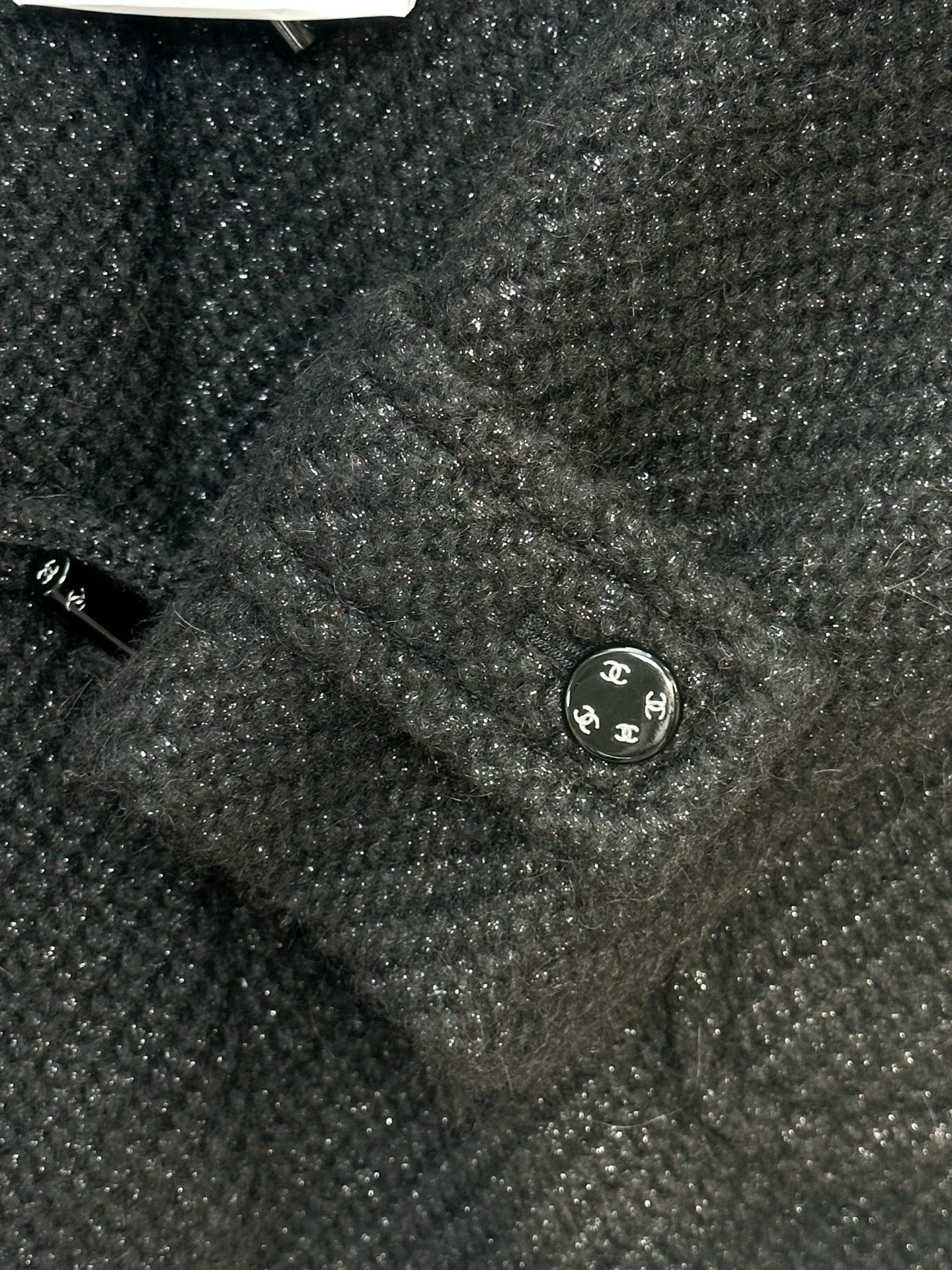 Chanel 21B black tweed coat