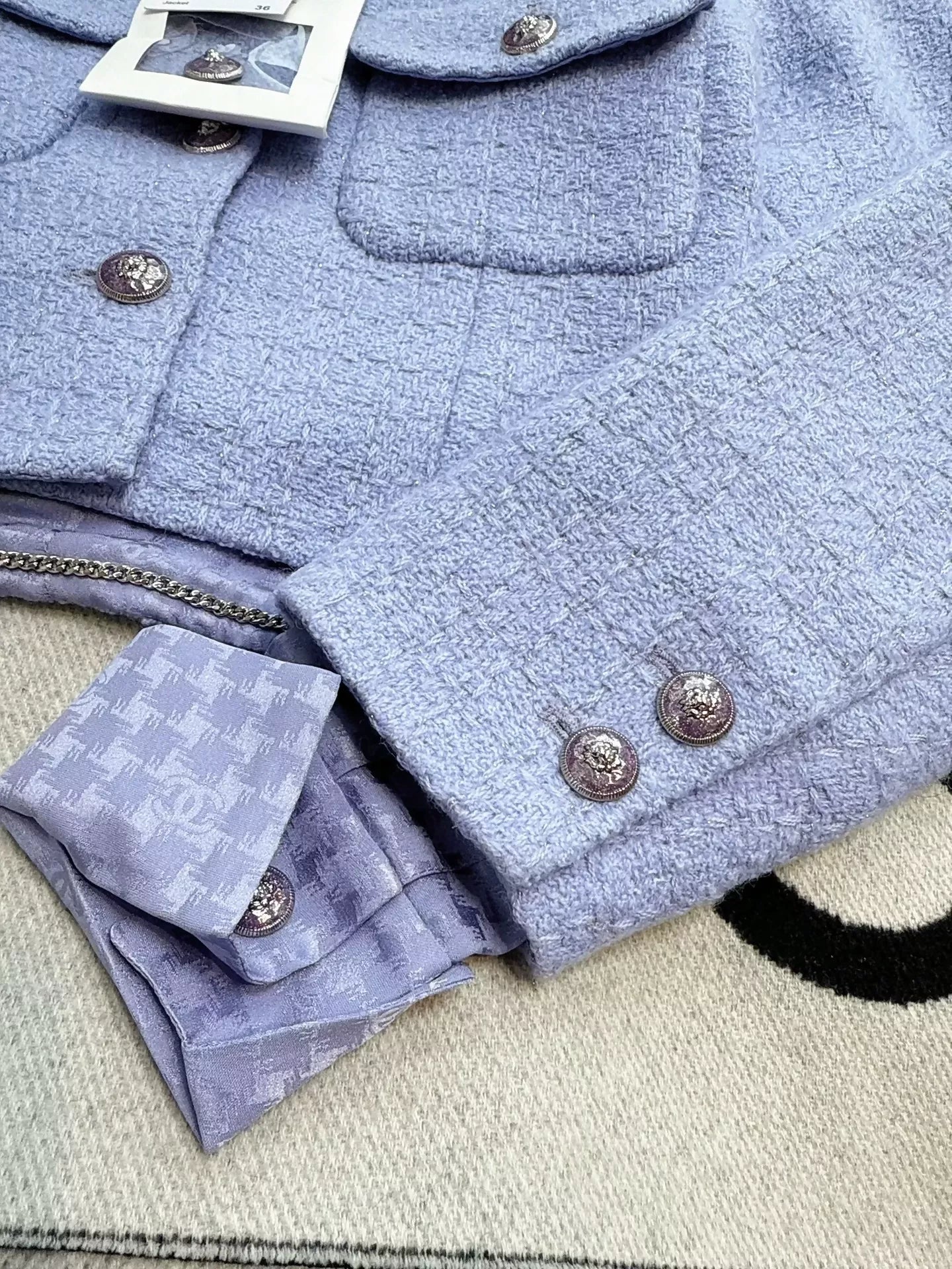 Chanel 24A purple tweed jacket