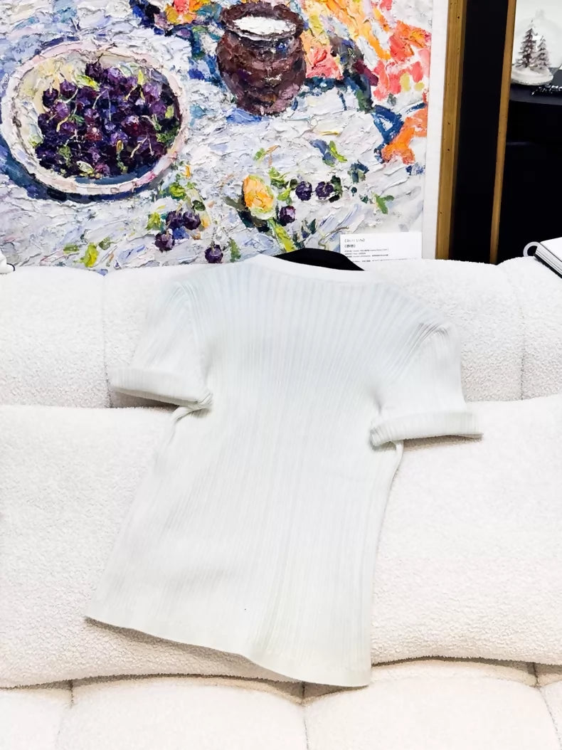 Chanel 21S White Slim Fit T-Shirt