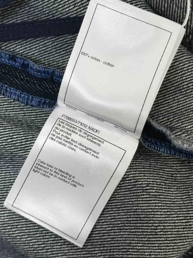 Chanel 25C Navy Blue Double C Pocket Denim jumpsuit