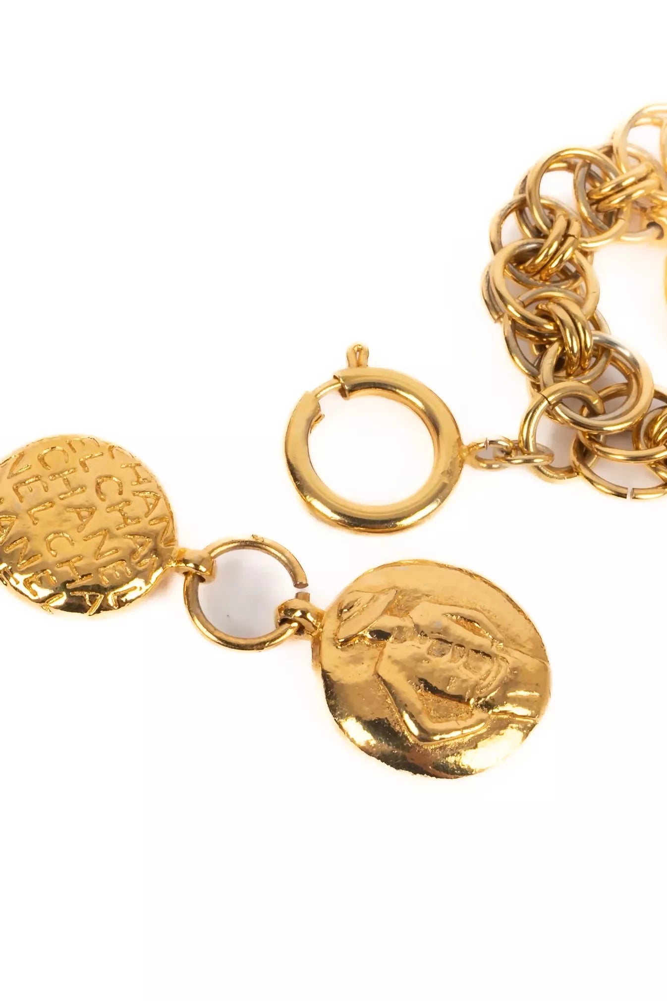 Chanel Vintage 1990’s Gold Chain Belt with Coco Medallions