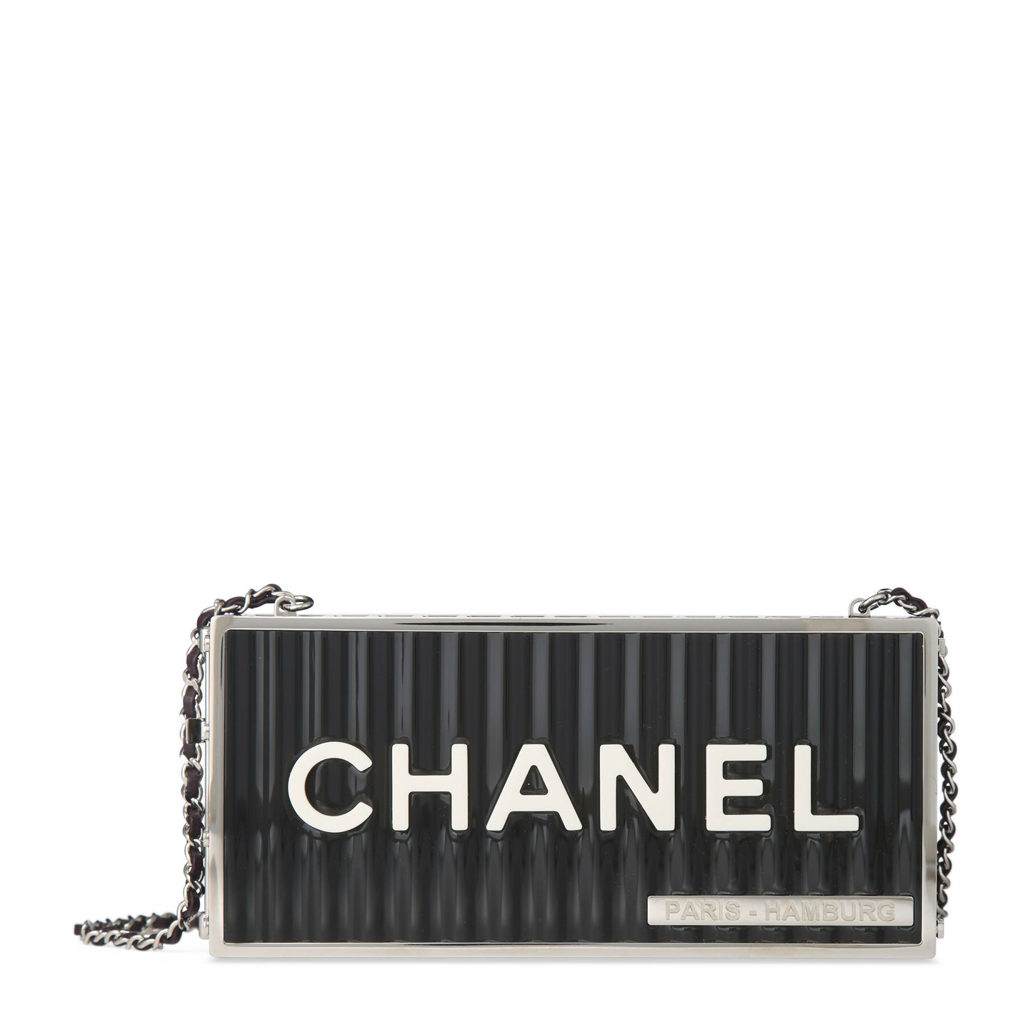 Chanel Métiers d’Art Paris–Hamburg Black Lucite Shipping Container Evening Bag 2018