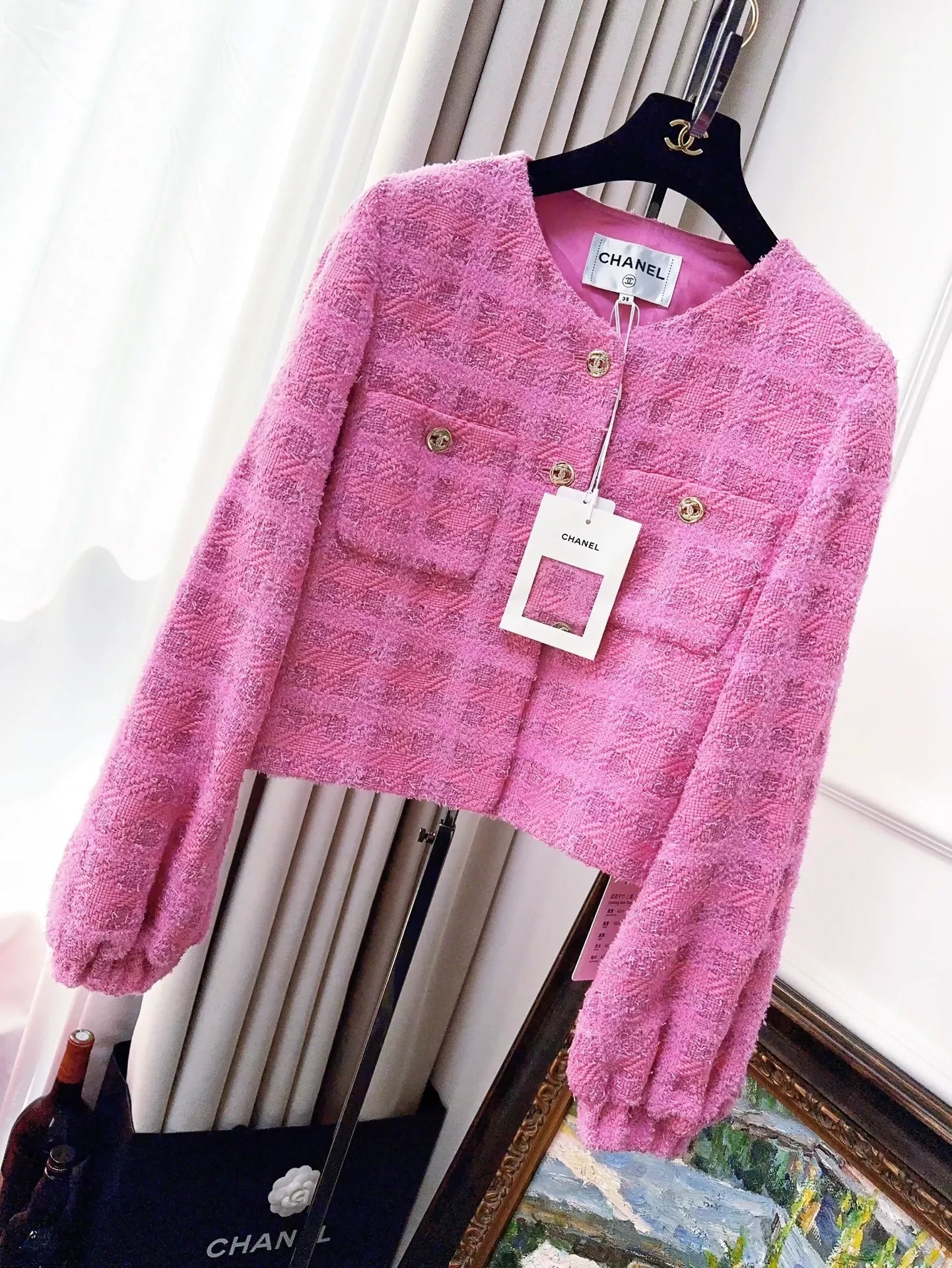 Chanel 24P Pink Tweed Jacket – Wararni.com