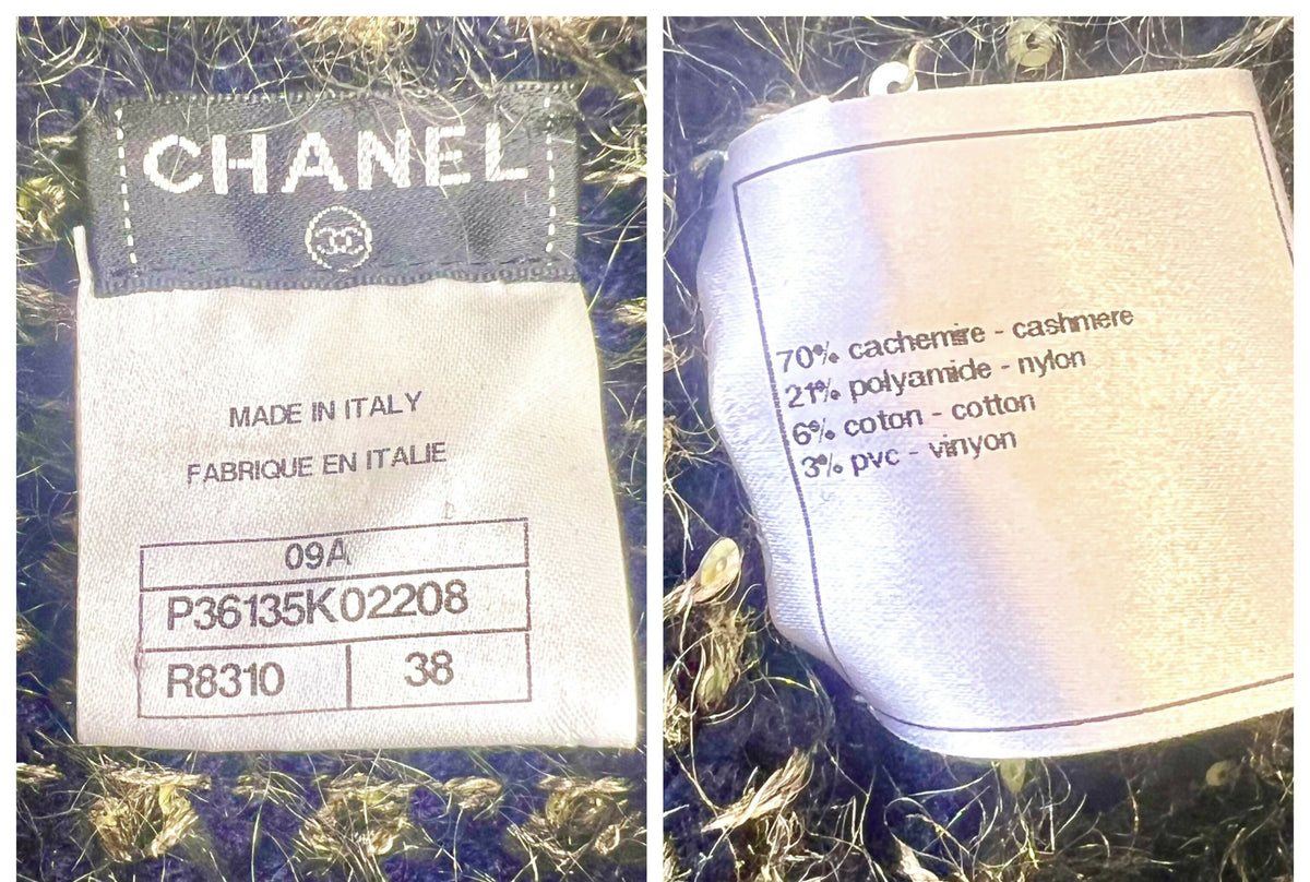 CHANEL 09A MOSCOW TWEED NAVY GOLD JACKET IMPERIAL Eagle CC Buttons
