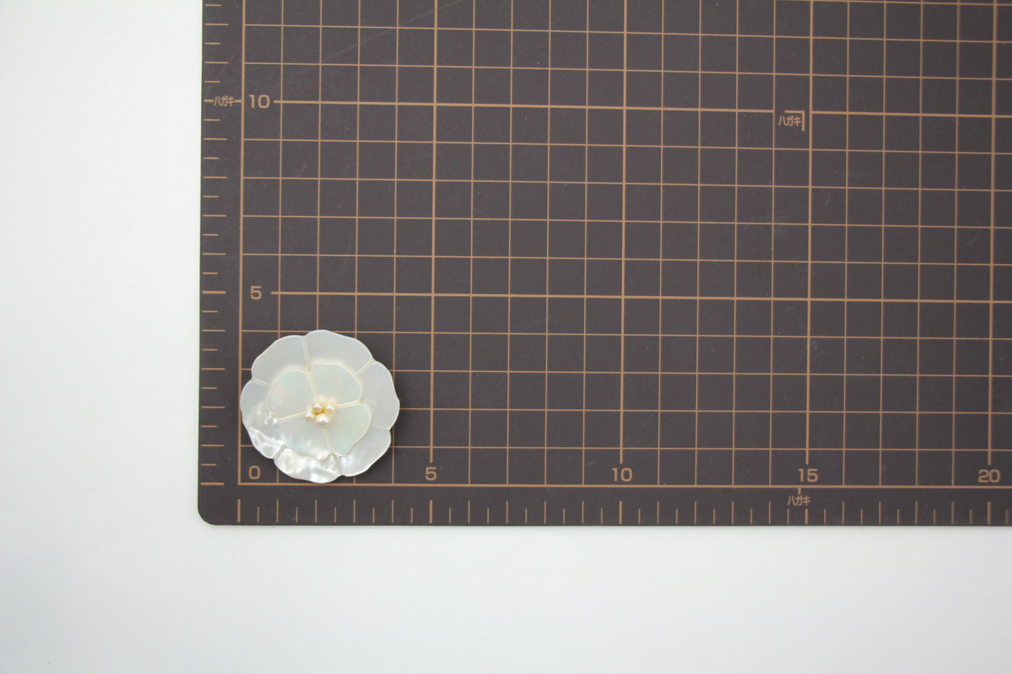 Chanel 98A Mother-of-Pearl Camellia Imitation Pearl Petal Brooch