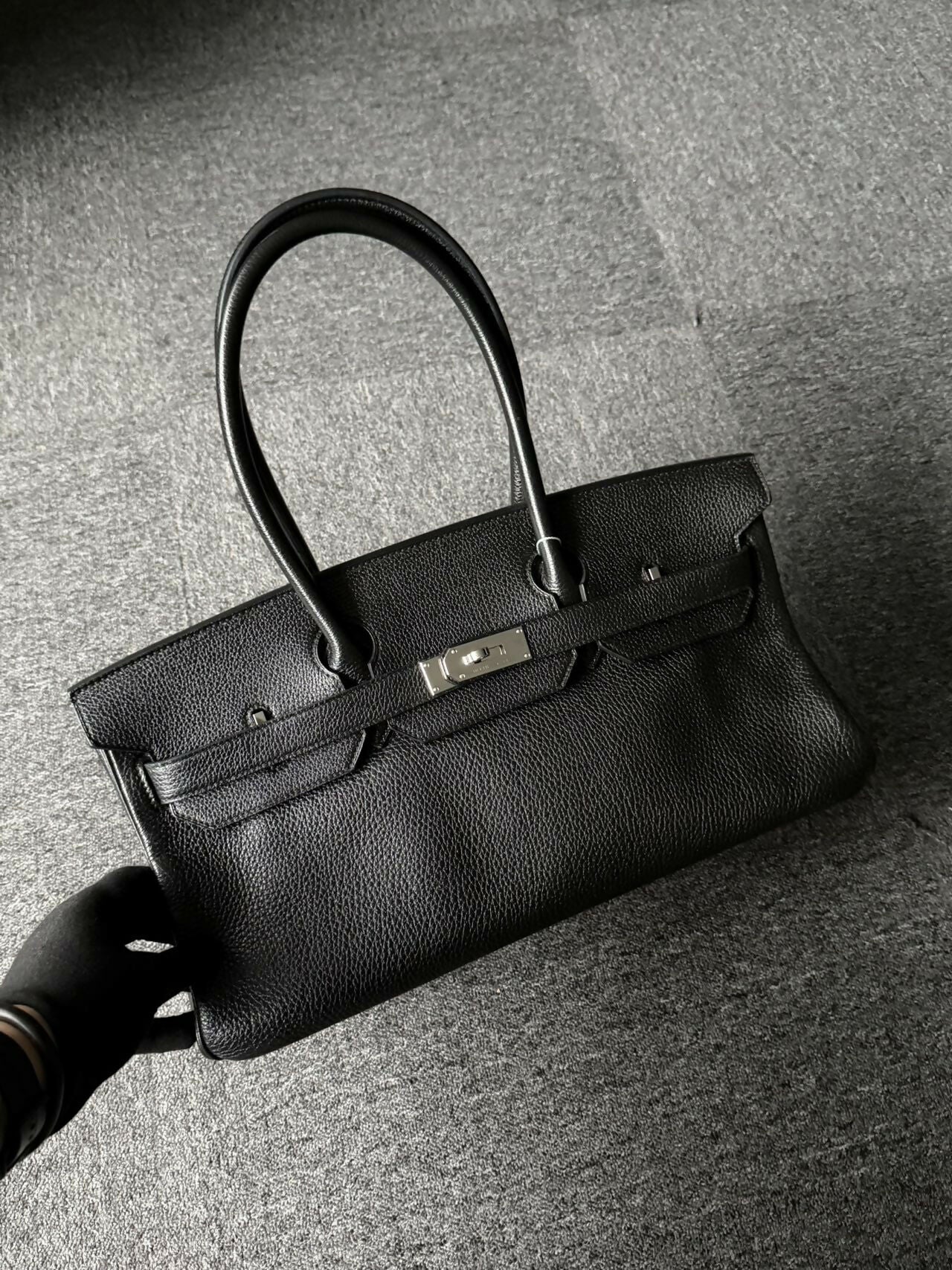 Hermès Shoulder Birkin 42 Noir Togo with Palladium Hardware m