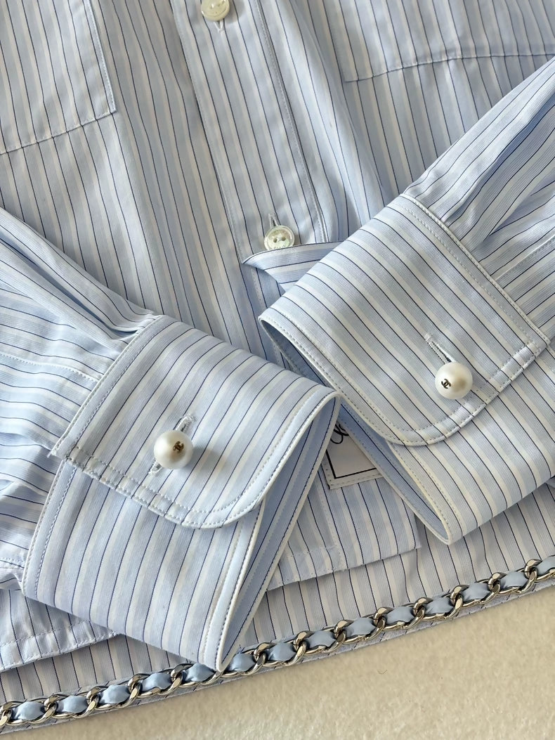 Chanel 26S Blue Striped Shirt
