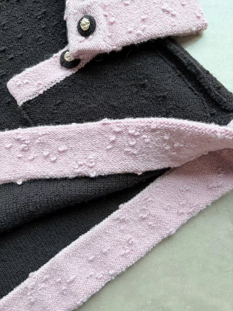 Chanel 24K black and pink pullover dress