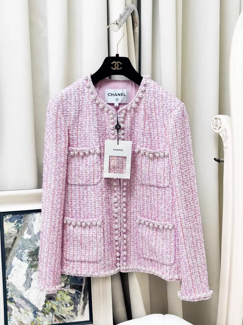 Chanel 25P pink tweed jacket – Wararni.com
