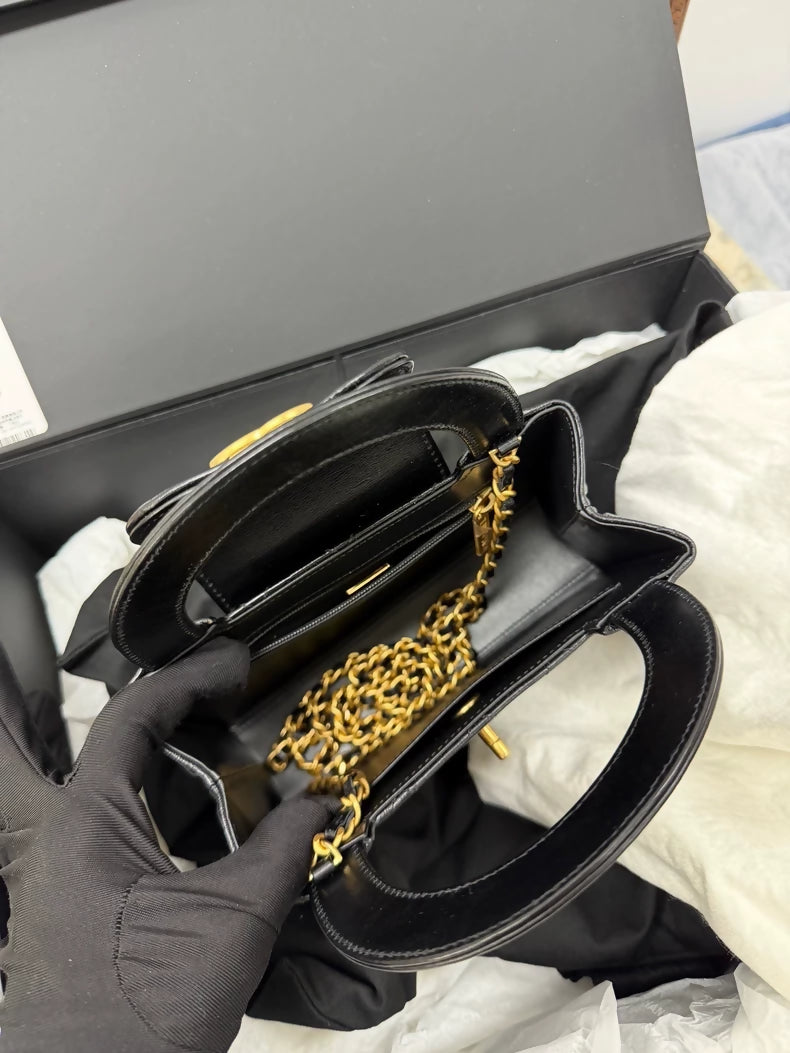 Chanel Kelly Black Large Handbag/Crossbody Bag