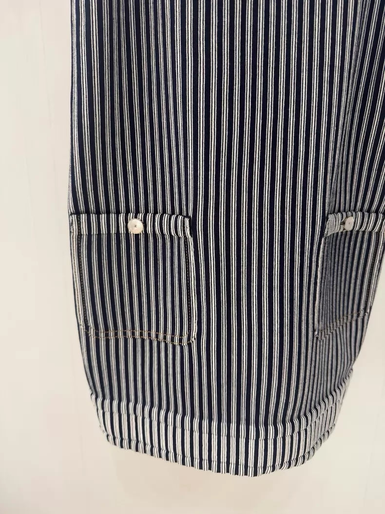 Chanel 25p black and white striped dress