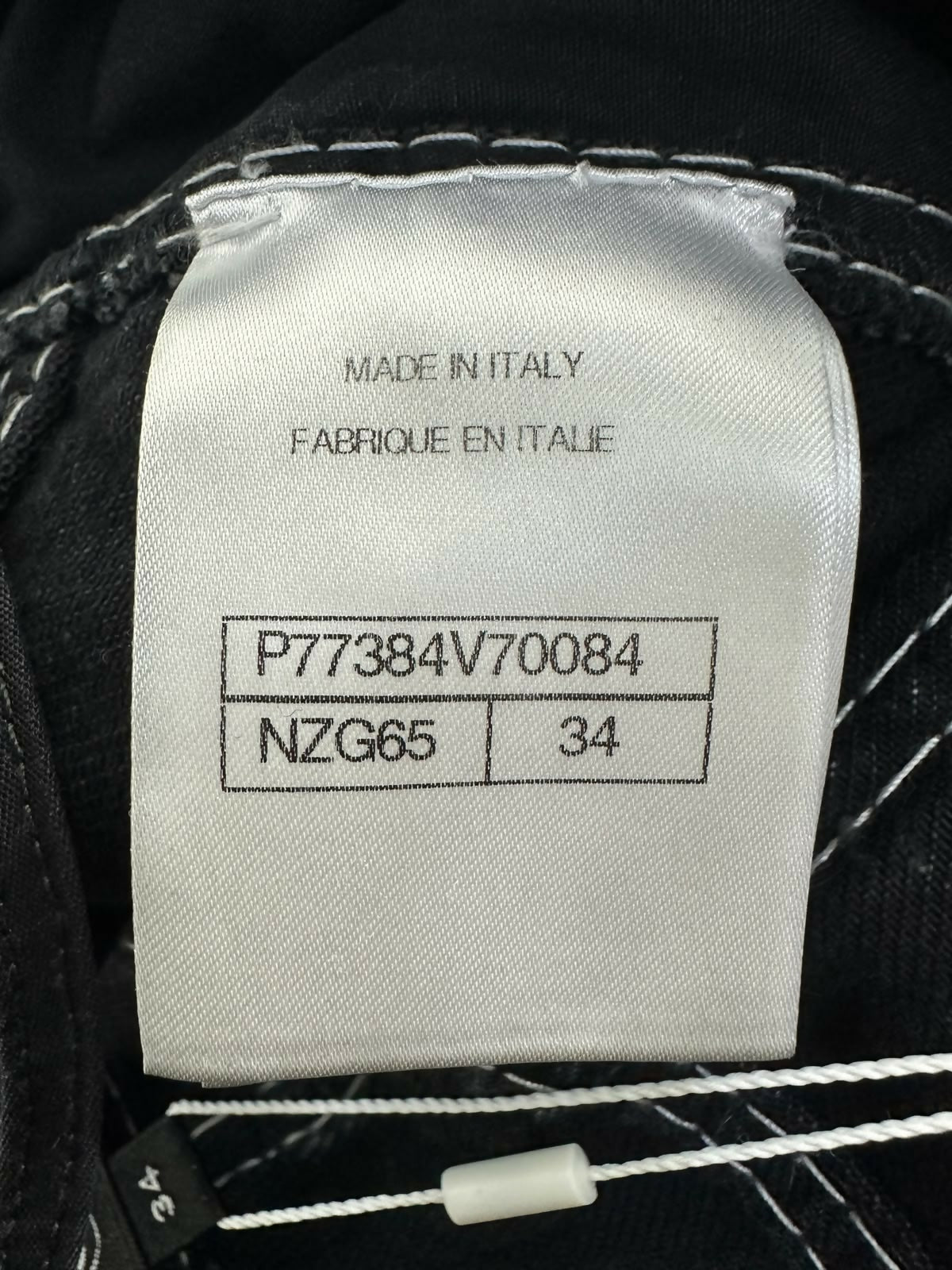 Chanel 24N Coco Neige Black and White Cartoon Border Wide-Leg Jeans Size 34