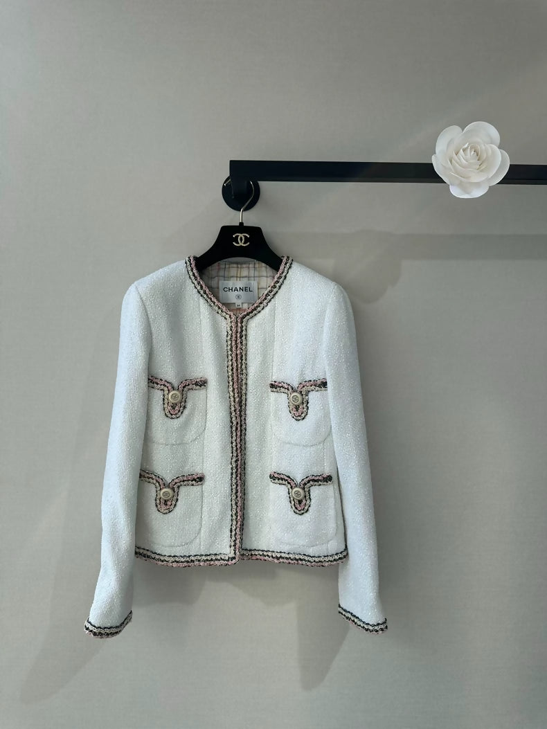 Chanel 20C white tweed jacket – Wararni.com