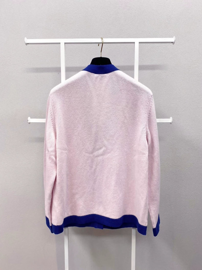 Chanel 21C pink blue cardigan