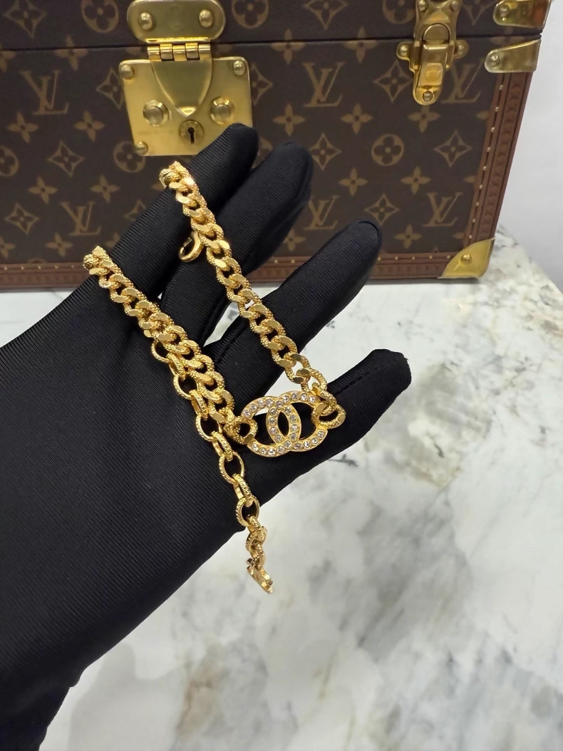 Chanel 24V Classic Double C Vintage Necklace