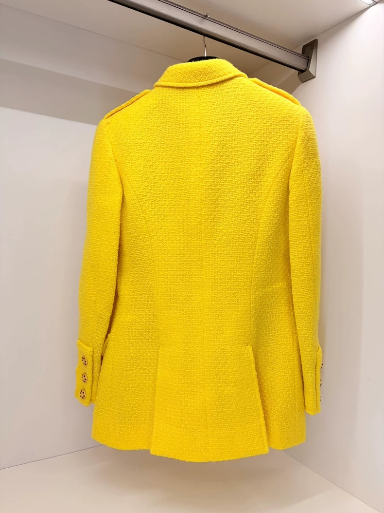 Chanel 96A Yellow Tweed Jacket
