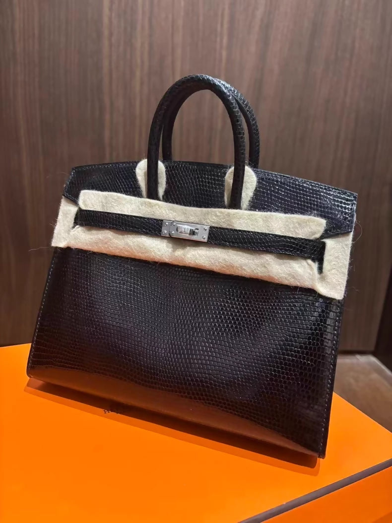 Hermes Birkin 20 Black Lizard leather palladium hardware – Wararni.com Hermes Birkin 20 Black Lizard leather palladium hardware – Wararni.com