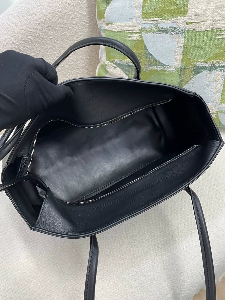 The Row Terrasse black calfskin shoulder bag