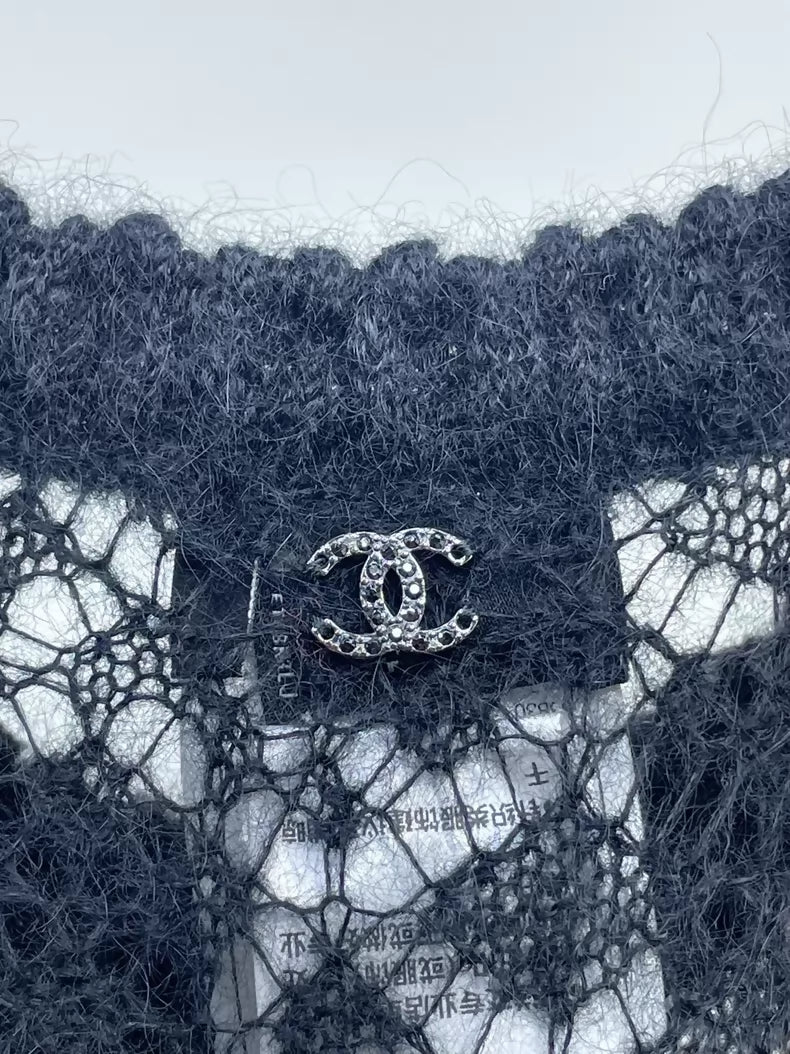 Chanel 23K black crocheted dress