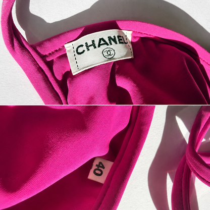 Chanel Vintage 1995 Barbie Pink Crystal Bikini | Rare Collector’s Piece | Fits 38