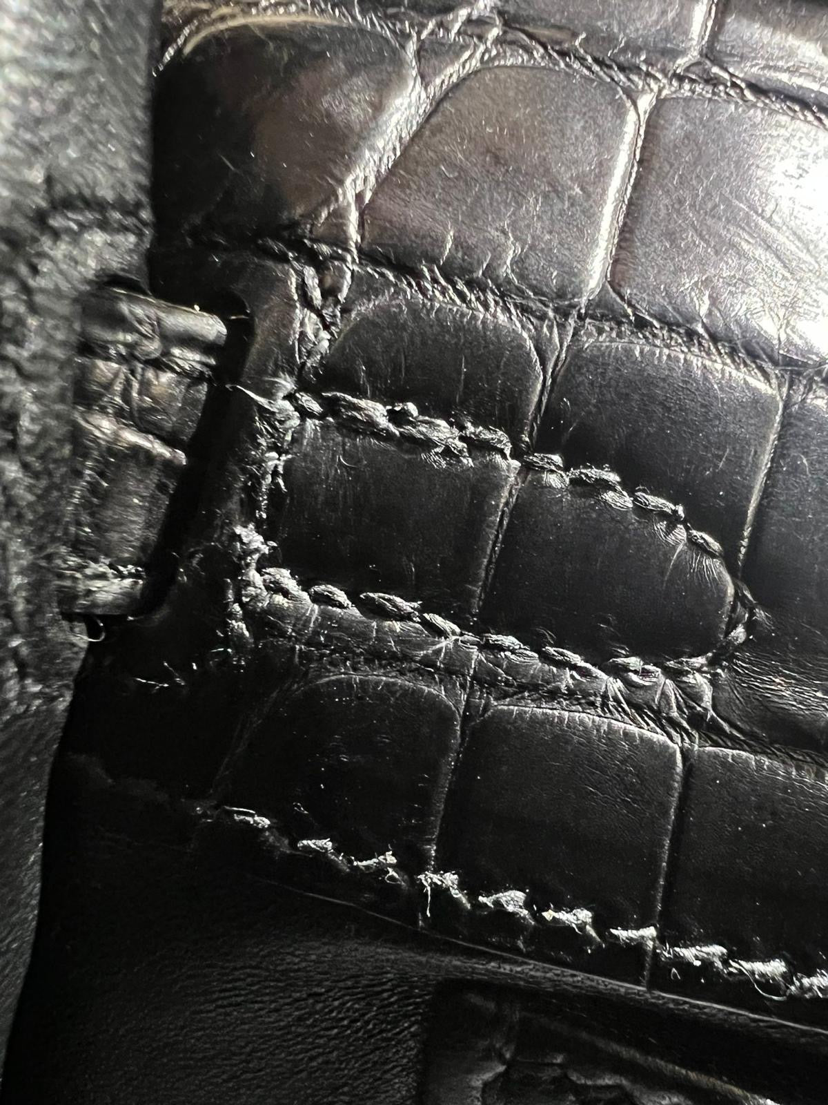 Hermès Mini Kelly Pochette So Black Matte Crocodile