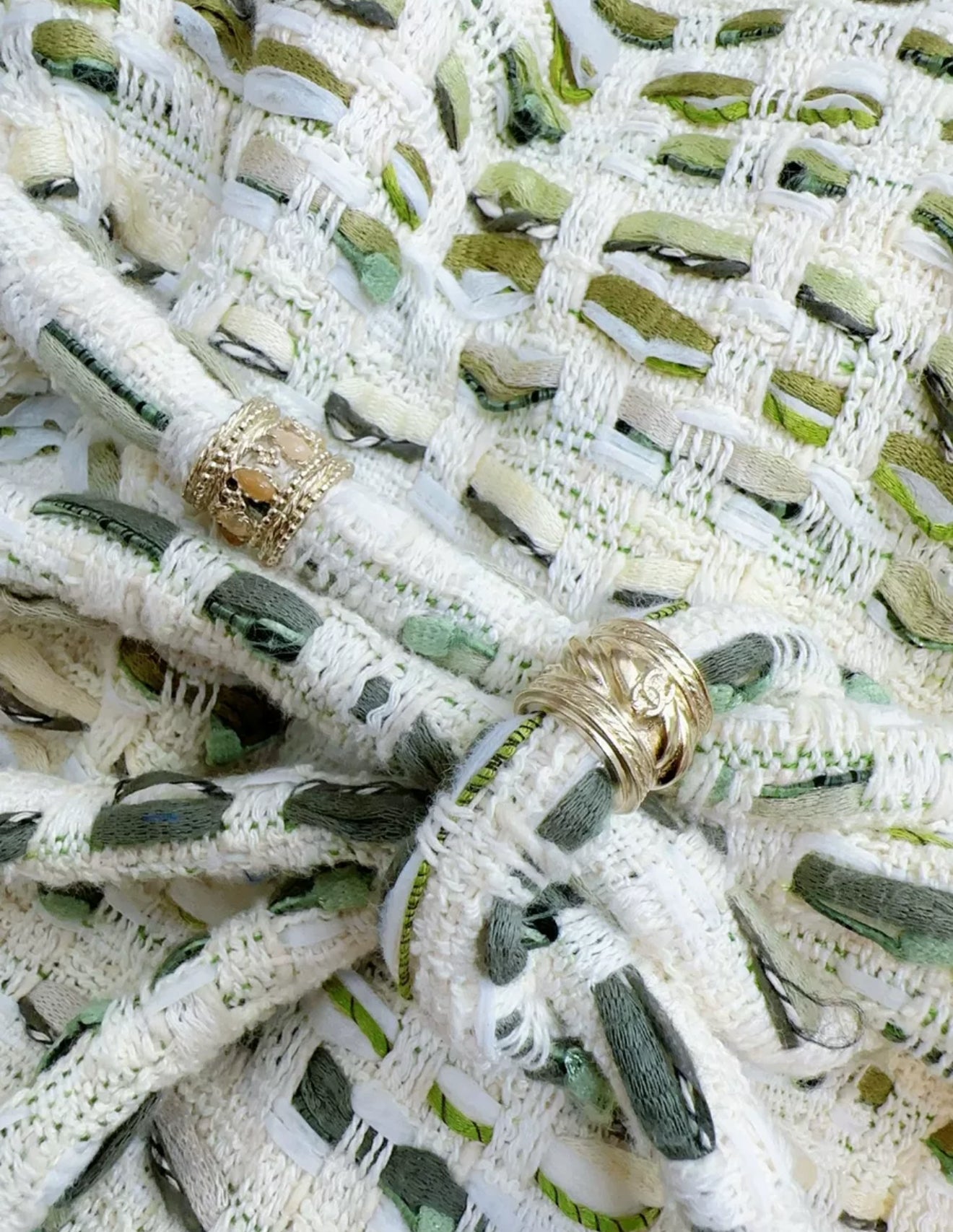 Chanel 18c Green tweed Jacke