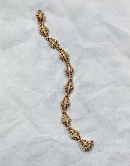 Chrome Hearts 22K Gold Diamonds Bracelet