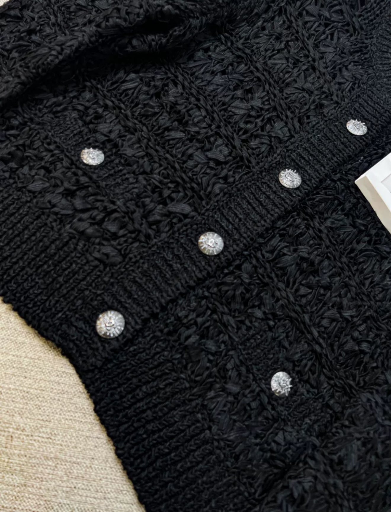 Chanel 24S Black Knitted Cardigan