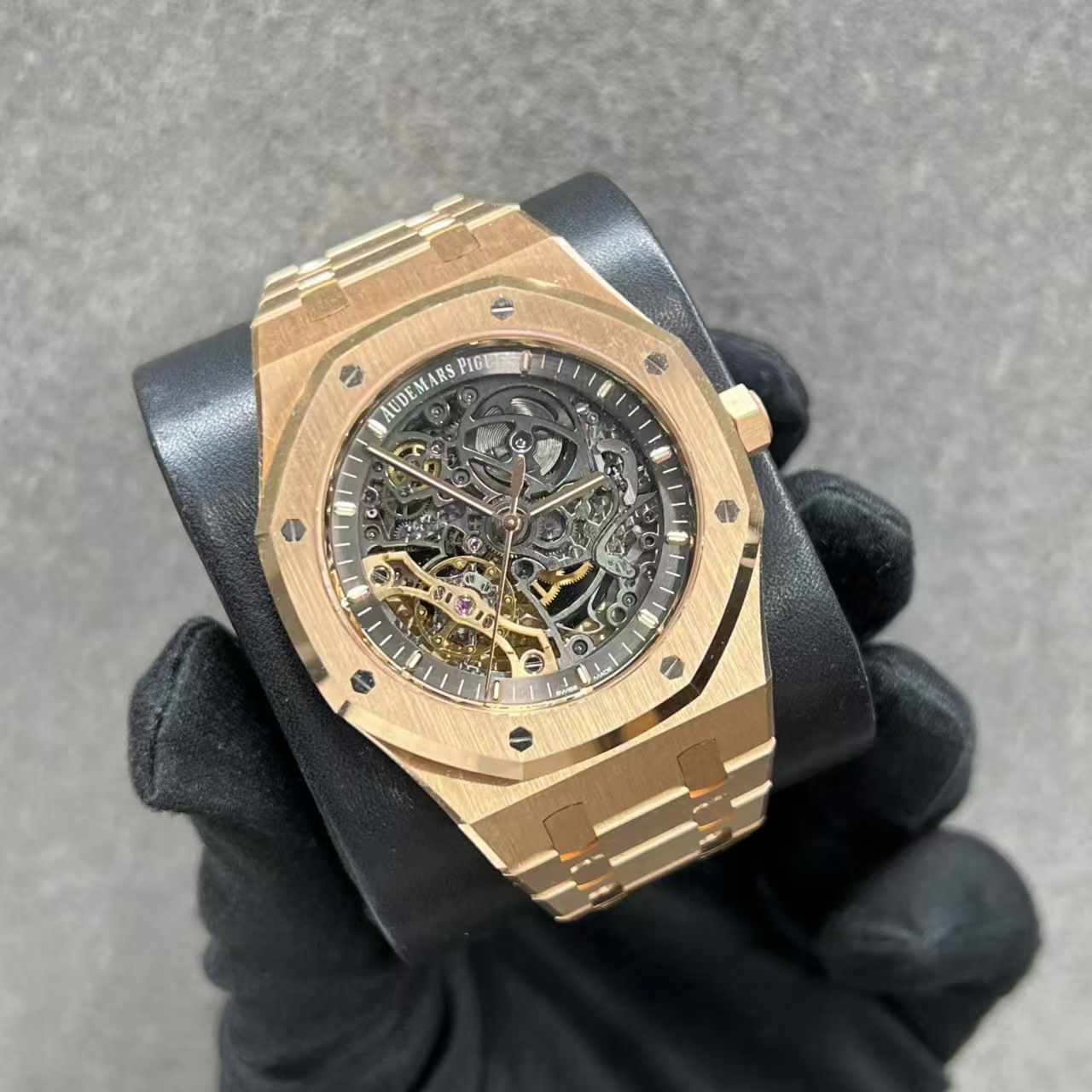 Audemars Piguet Royal Oak Rose Gold 41mm Double Balance Wheel Openwork Skeleton